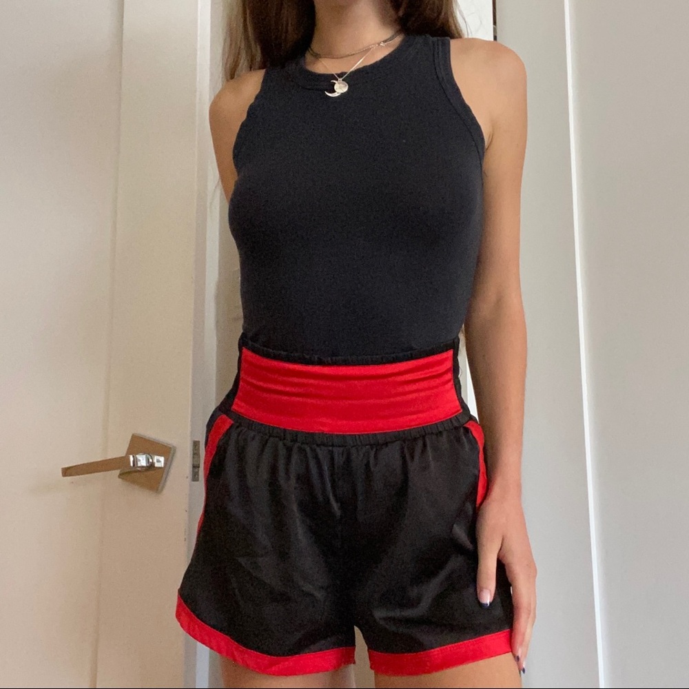 SOLD high waisted silk shorts
